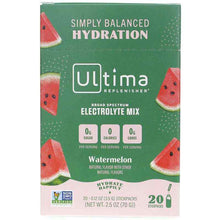 Ultima Replenisher Electrolyte Drink Mix Packets, Watermelon, 20 Packets, by Ultima Health Products