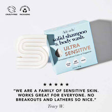 Ultra Sensitive Shampoo & Body Wash Bar, by Kitsch, image #3