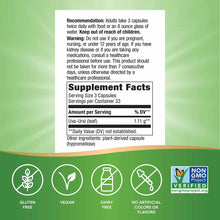 Uva Ursi supplement facts label showing 3 capsules per serving, 33 servings per container, with usage recommendations and ing
