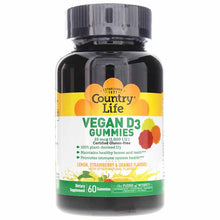 Vegan D3 Gummies 25 Mg, by Country Life