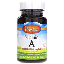 Vitamin A 10, 250 Softgels, by Carlson Labs