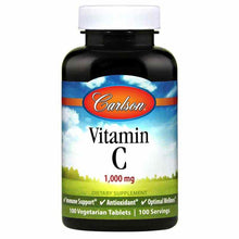 Vitamin C 1000 Mg, 100 Veg Tablets, by Carlson Labs