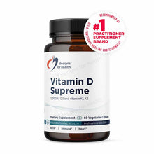 Vitamin D Supreme with K1 and K2, 60 Veg Capsules, by Designs For Health
