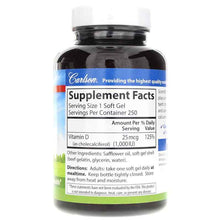 Vitamin D3 1,000 IU, 250 Softgels, by Carlson Labs, image #2