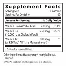 Vitamin D3 10,000IU with Vitamin K2 MK-7, 60 Capsules, by Allergy Research Group
