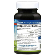 Vitamin D3 2,000 IU, 120 Softgels, by Carlson Labs, image #2