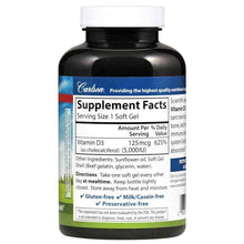 Vitamin D3 5,000 IU, 360 Softgels, by Carlson Labs, image #2