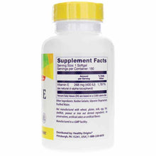 Vitamin E 400 IU, 180 Softgels, by Healthy Origins, image #2