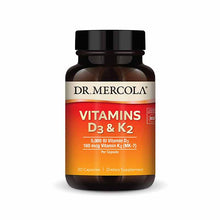 Vitamins D3 and K2, 30 Capsules, by Dr. Mercola