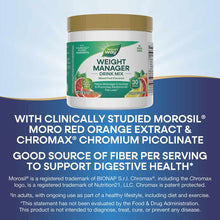 Nature's Way Weight Manager drink mix in mixed fruit flavor, white container with green label and gold lid, 6 ounce size.