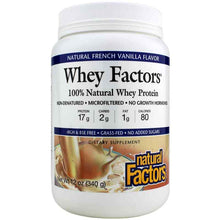 Whey Factors Natural Whey Protein, French Vanilla, 12 Oz, by Natural Factors