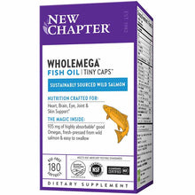 Wholemega 500 Mg Tiny Caps, 180 Softgels, by New Chapter