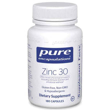 Zinc 30, 180 Capsules, by Pure Encapsulations