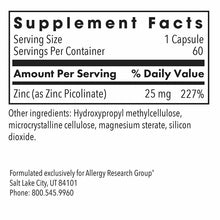 Zinc Picolinate, by Allergy Research Group, image #2