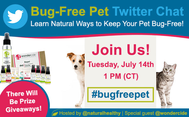Learn About Natural Pest Control for Pets with our #bugfreepet Twitter Chat
