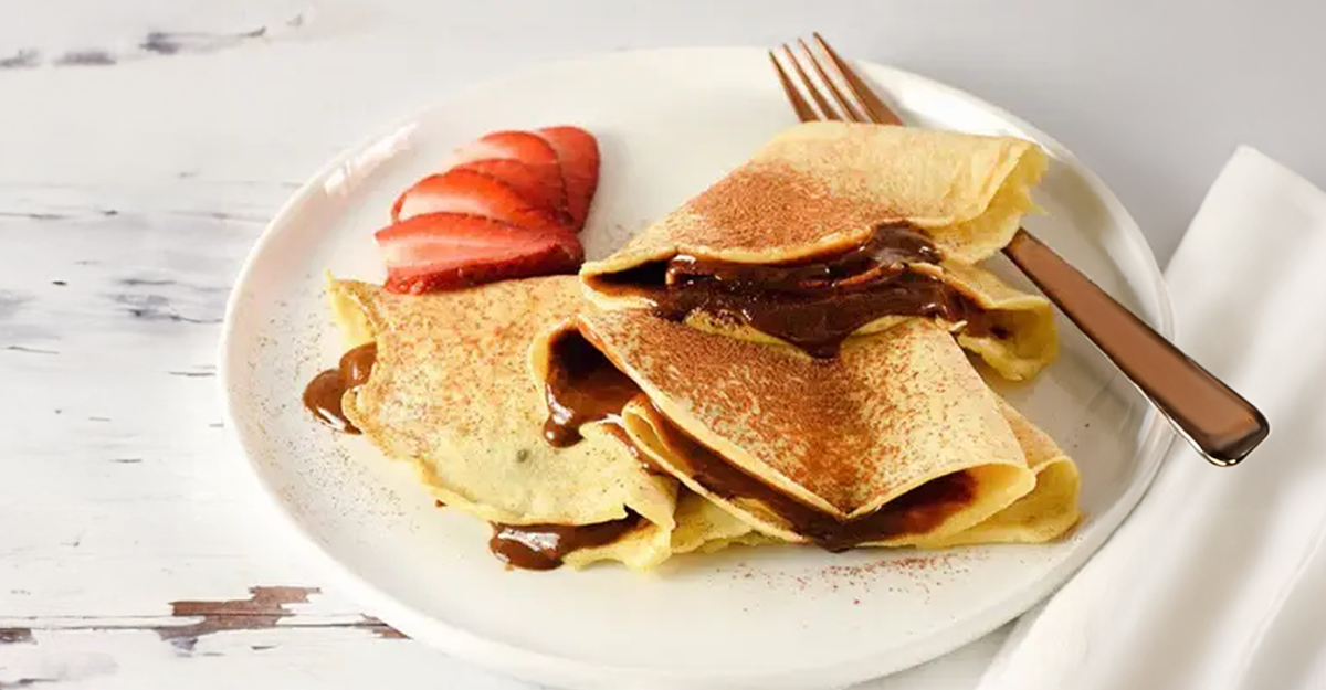 Paleo and Keto Crepes recipe with Phat Fudge