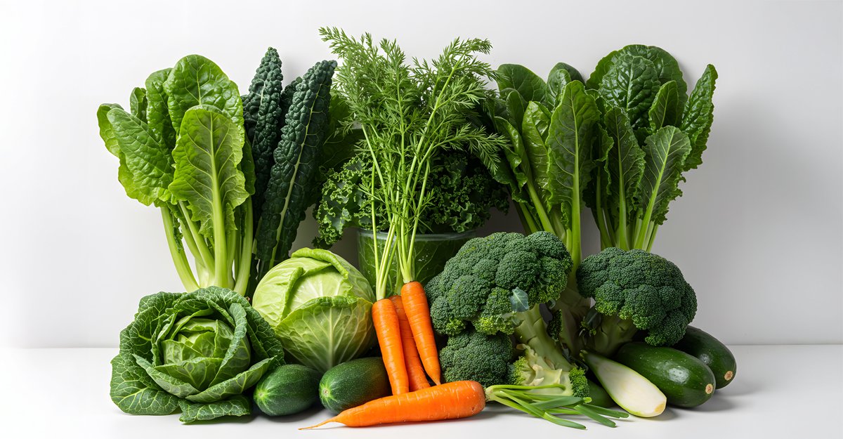 A bunch of vegetables 