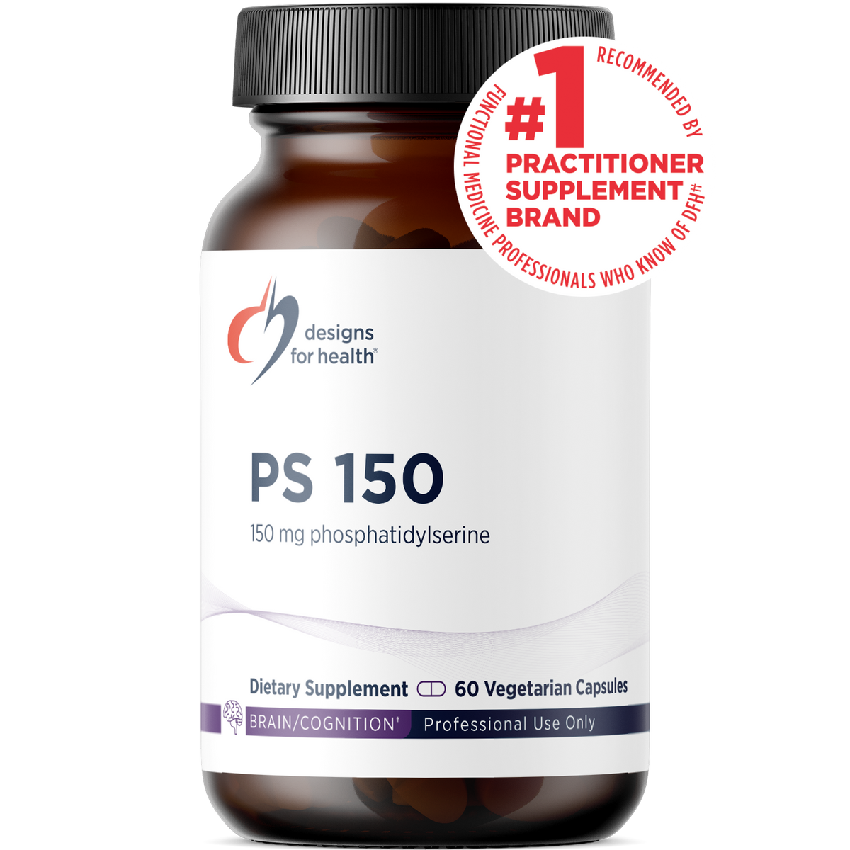 PS 150 Phosphatidylserine, 60 Veg Capsules, by Designs For Health