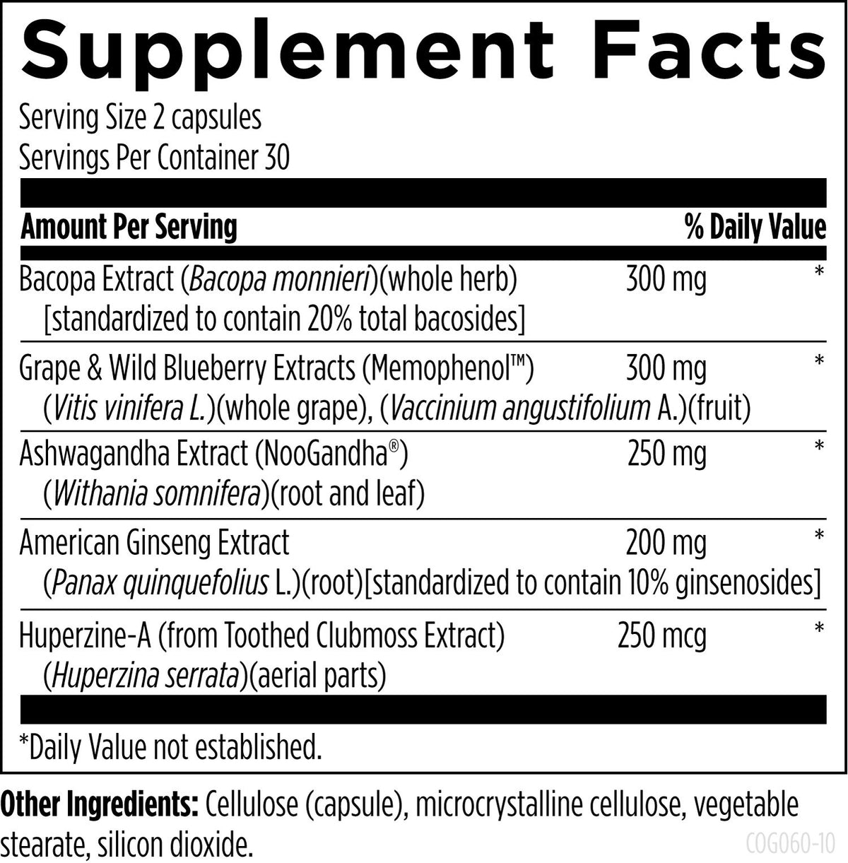 CogniAid, 60 Veg Capsules, by Designs For Health