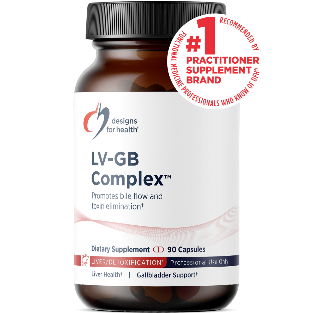 LV-GB Complex, 90 Veg Capsules, by Designs For Health
