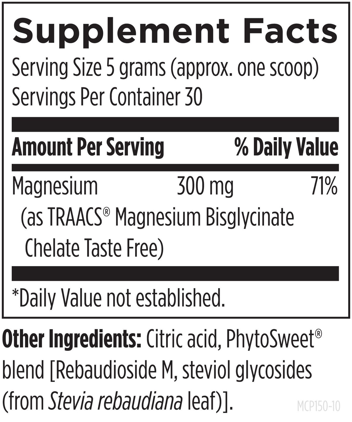 Magnesium Glycinate Powder, 5.3 Oz, by Designs For Health
