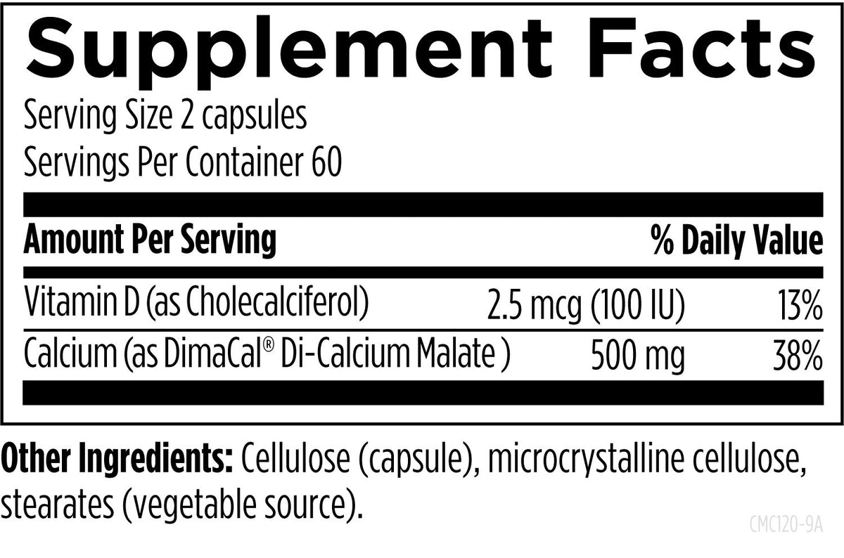 Calcium Malate, 120 Veg Capsules, by Designs For Health