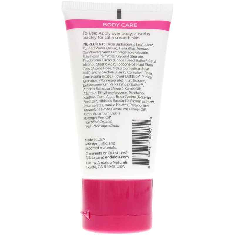 1000 Roses Body Lotion, 1.7 Oz, by Andalou Naturals, image #2