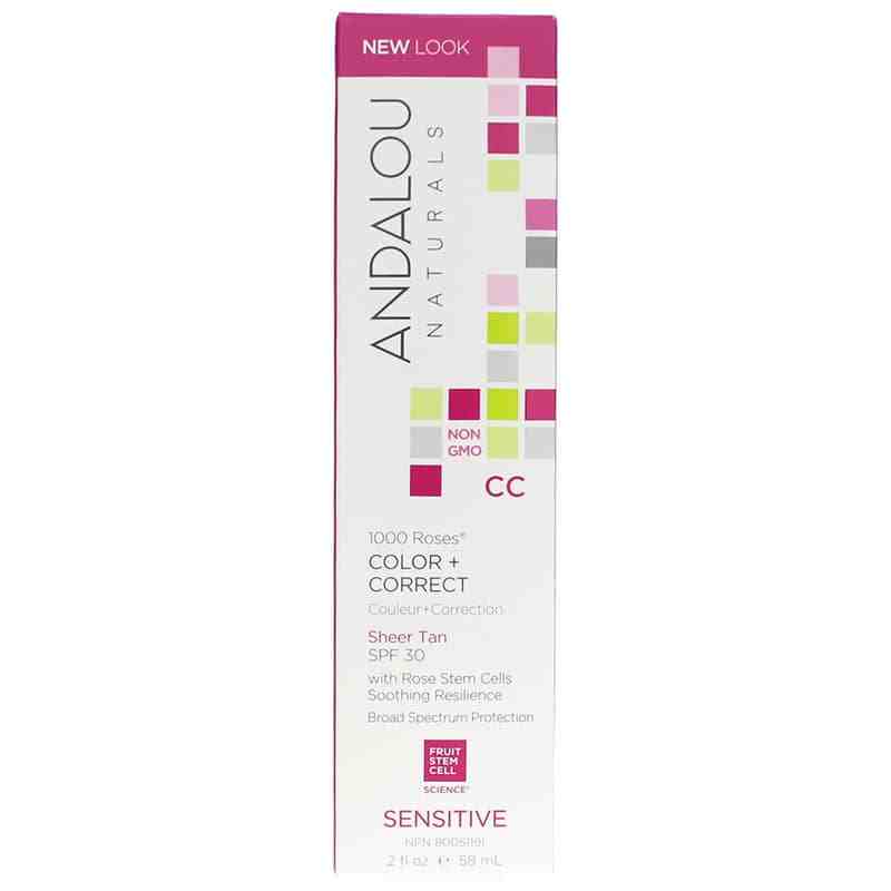 1000 Roses Color + Correct SPF 30, Sheer Tan, by Andalou Naturals