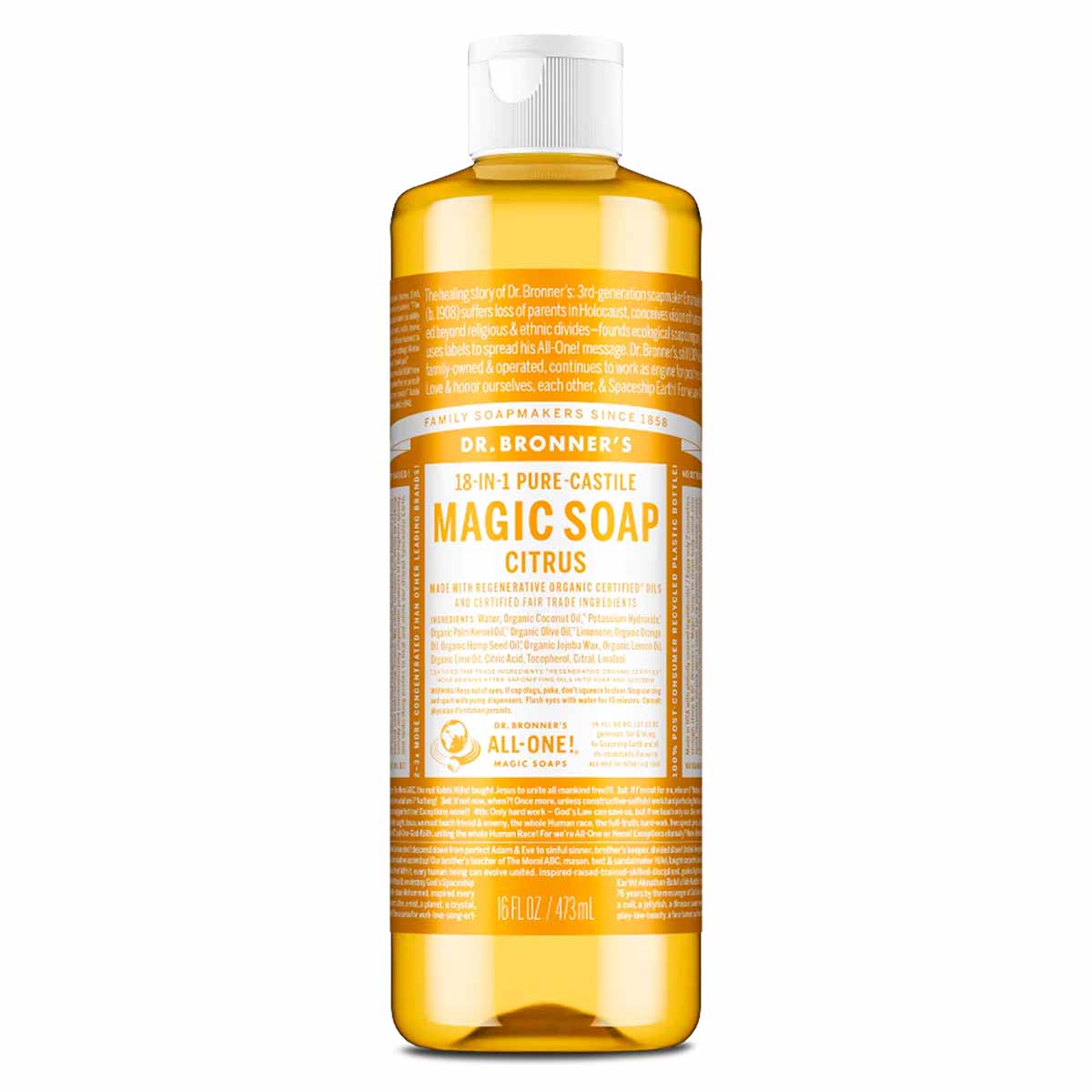 18-In-1 Hemp Pure Castile Magic Soap, by Dr. Bronner's Magic Soaps