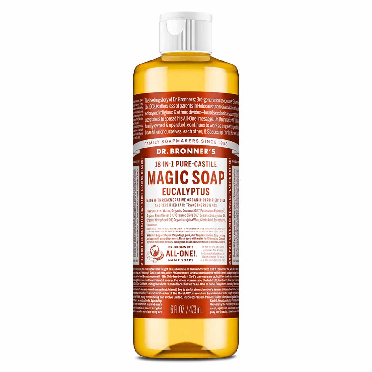 18-In-1 Hemp Pure Castile Magic Soap, by Dr. Bronner's Magic Soaps