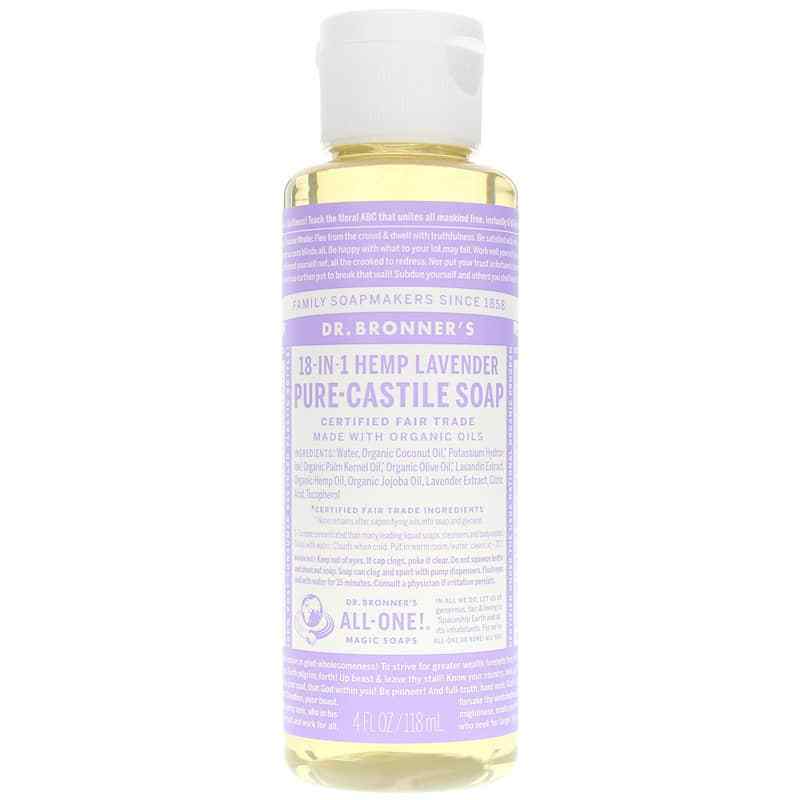 18-In-1 Hemp Pure Castile Soap, Lavender, 4 Oz, by Dr. Bronner's Magic Soaps