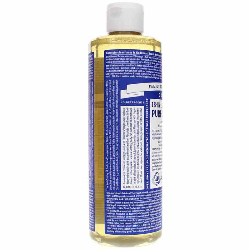 18-In-1 Hemp Pure Castile Soap, Peppermint, 16 Oz, by Dr. Bronner's Magic Soaps, image #3