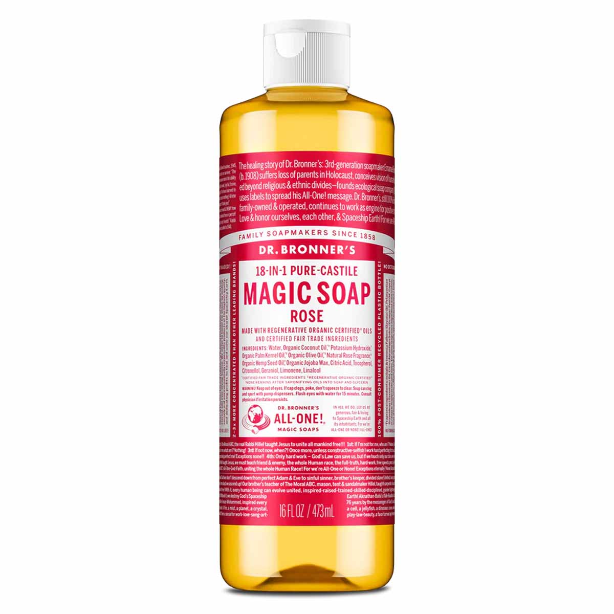 18-In-1 Hemp Pure Castile Magic Soap, by Dr. Bronner's Magic Soaps