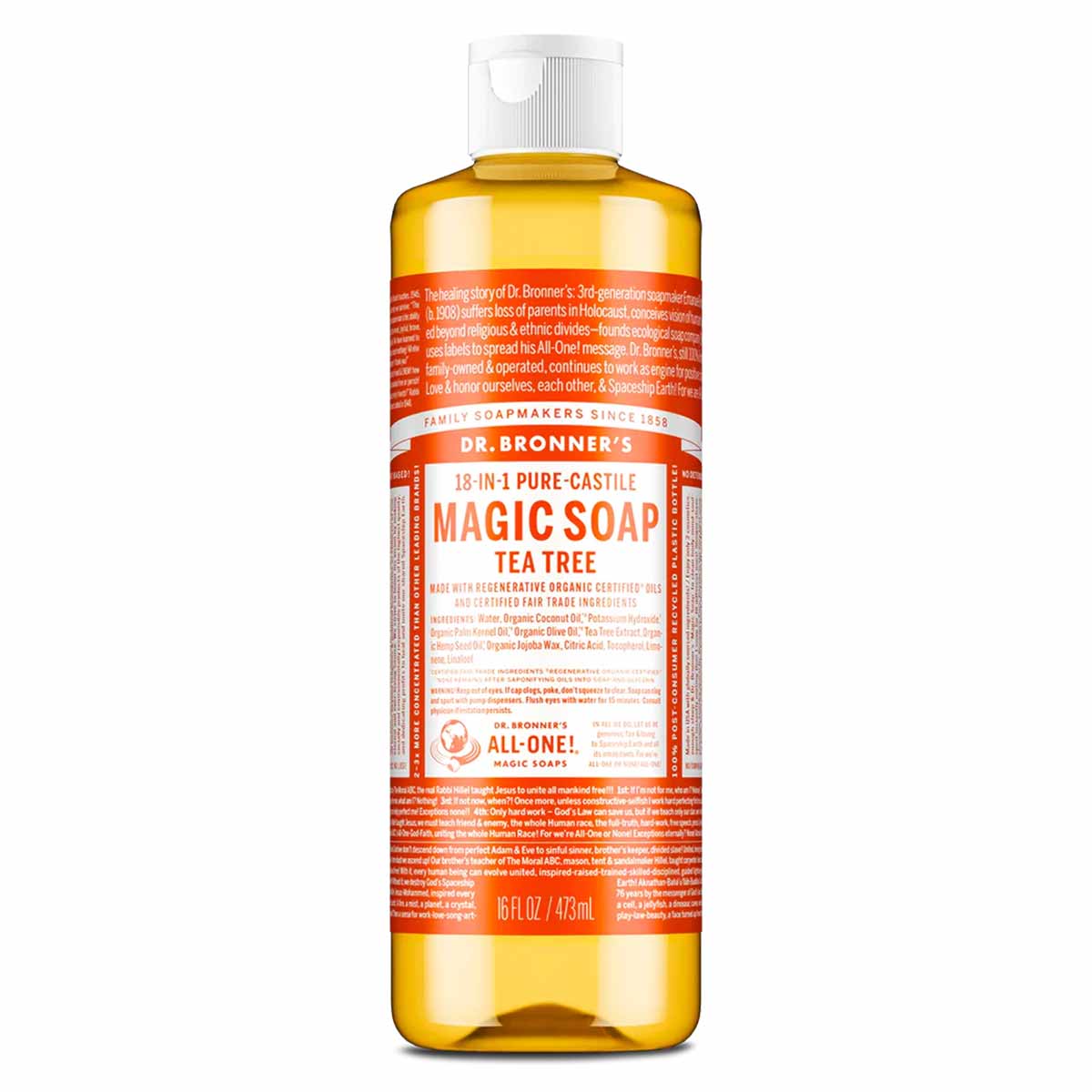 18-In-1 Hemp Pure Castile Magic Soap, by Dr. Bronner's Magic Soaps