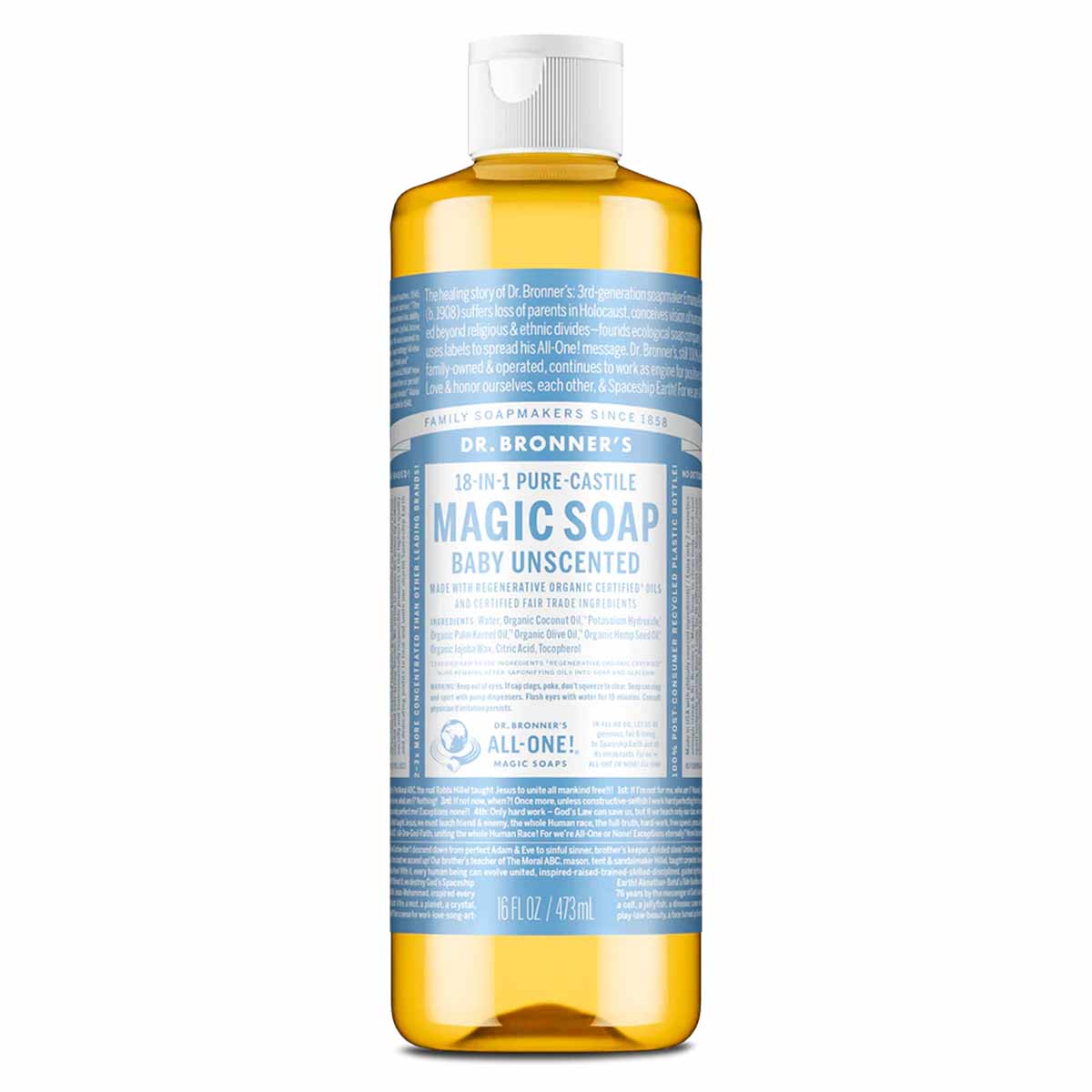 18-In-1 Hemp Pure Castile Magic Soap, by Dr. Bronner's Magic Soaps