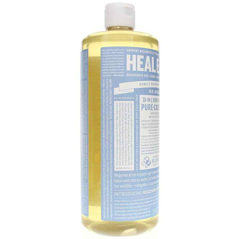 18-In-1 Hemp Pure Castile Soap, Unscented, 32 Oz, by Dr. Bronner's Magic Soaps, image #3
