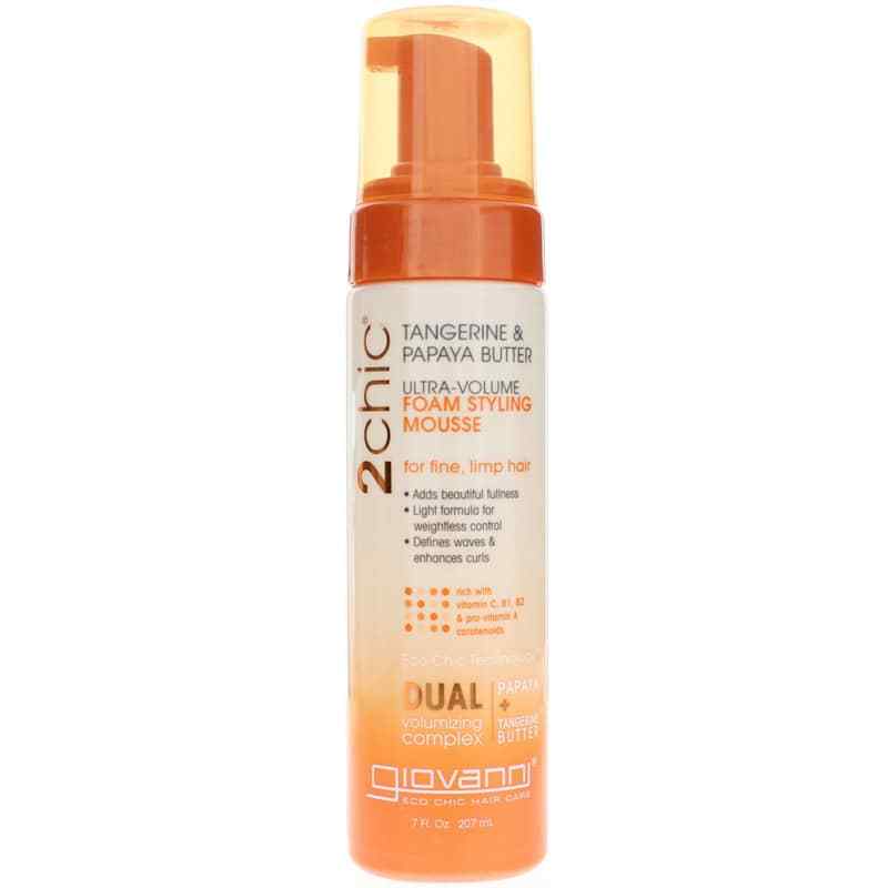 2 Chic Ultra-Volume Foam Styling Mousse, by Giovanni