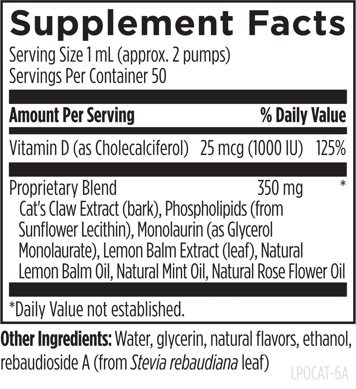 Liposomal Cats Claw, 1.7 Oz, by Designs For Health