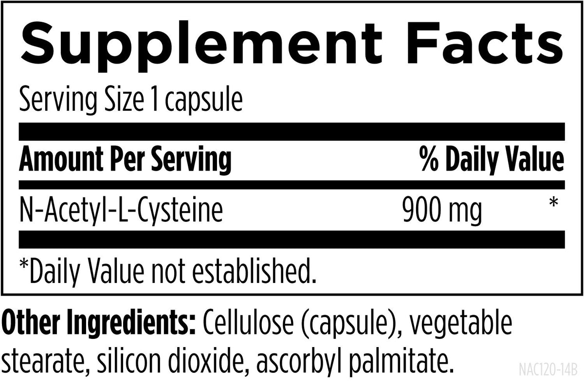 N-Acetyl-L-Cysteine, 120 Veg Capsules, by Designs For Health