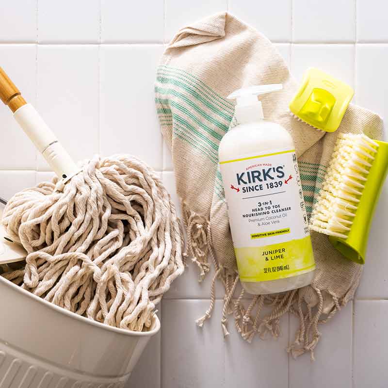 3-in-1 Head to Toe Nourishing Cleanser, Juniper Lime, 32 Oz, by Kirk's Natural, image #3