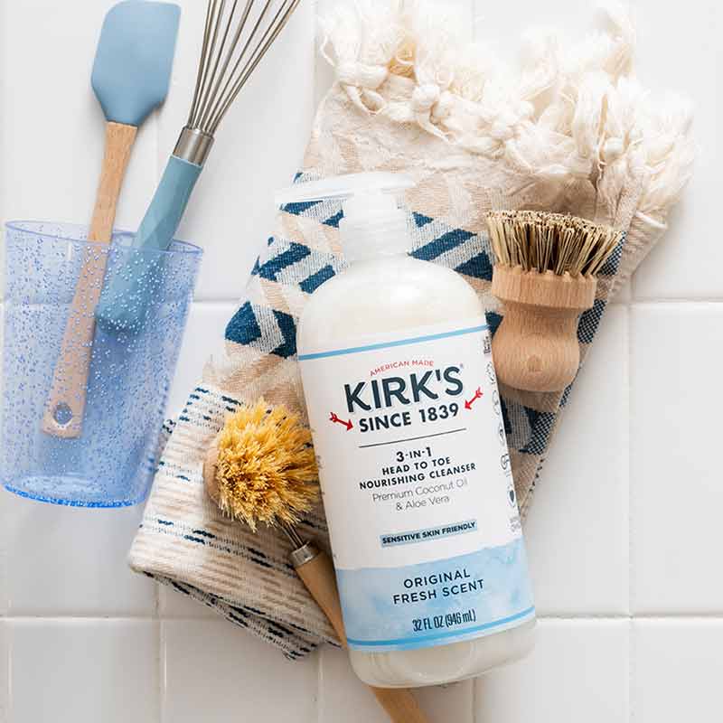 3-in-1 Head to Toe Nourishing Cleanser, Original Fresh , 32 Oz, by Kirk's Natural, image #2