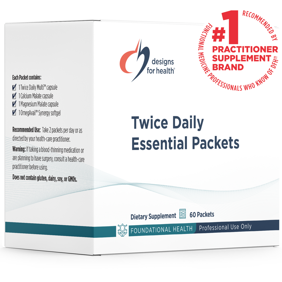 Twice Daily Essential Packets, 60 Packets, by Designs For Health