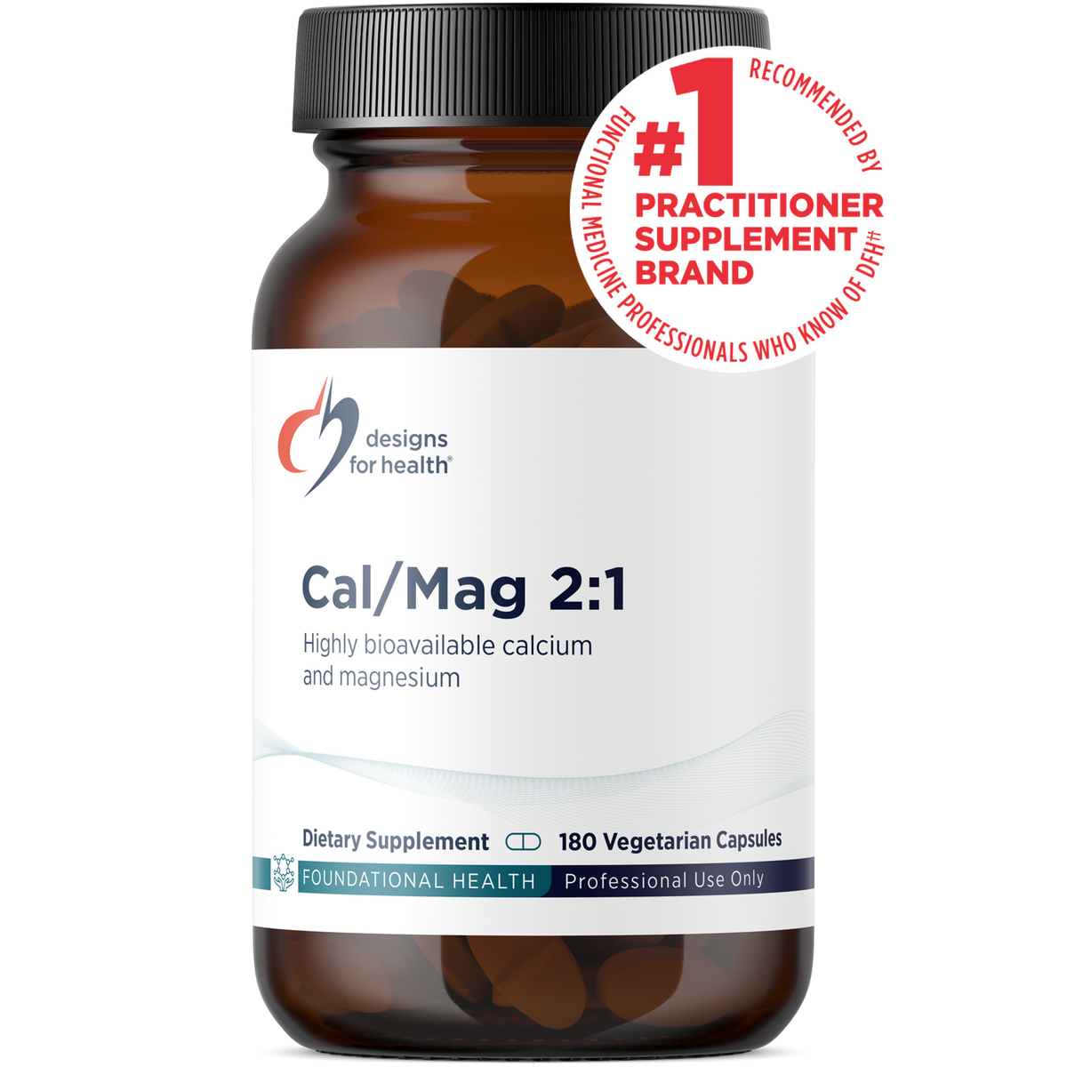 Cal/Mag 2:1, 180 Veg Capsules, by Designs For Health