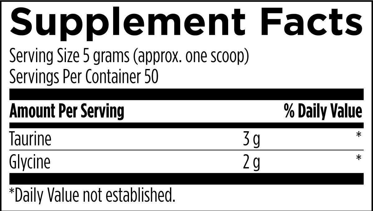 Taurine + Glycine Powder, by Designs For Health