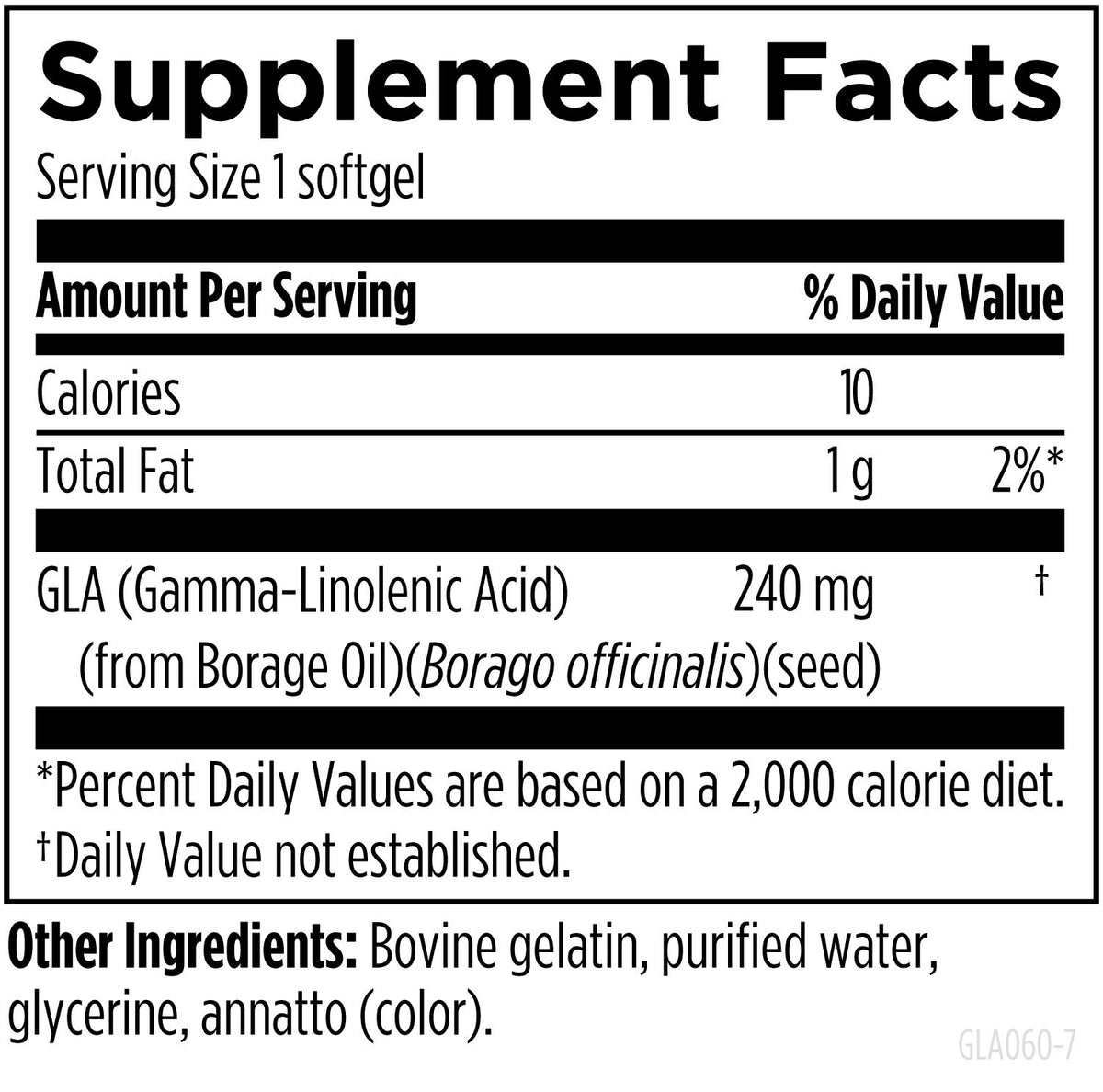 GLA 240 Gamma-Linolenic Acid, 60 Softgels, by Designs For Health