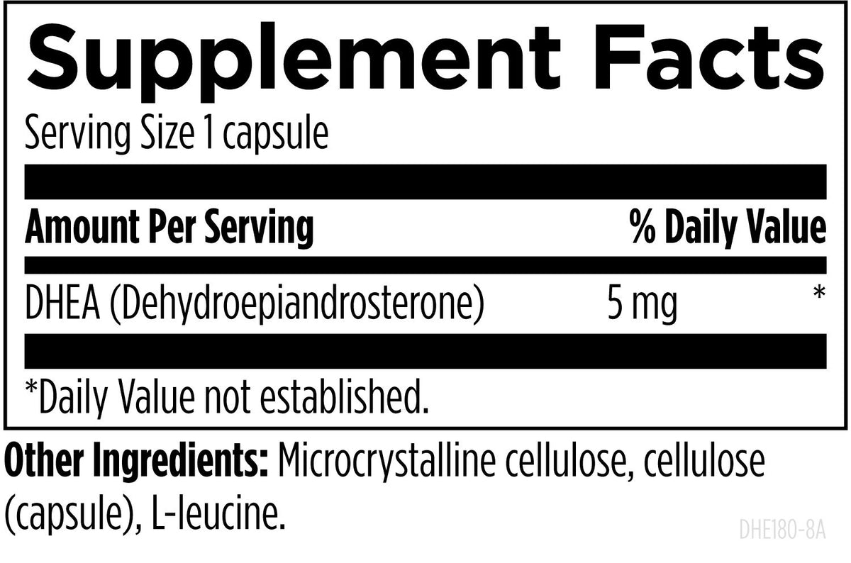 DHEA 5 Mg, 180 Veg Capsules, by Designs For Health