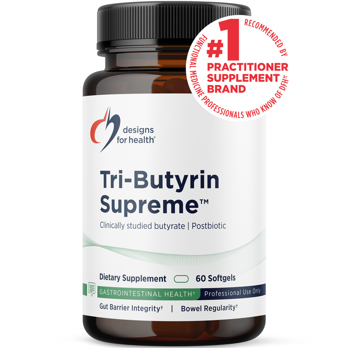 Tri-Butyrin Supreme, 60 Softgels, by Designs For Health