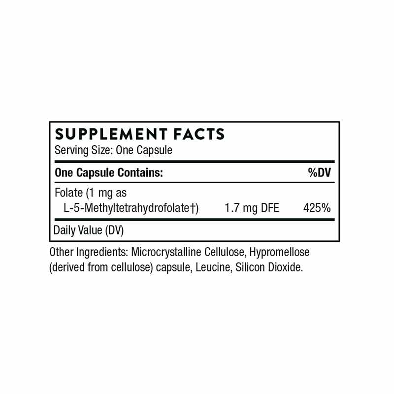 5-MTHF 1 Mg, by Thorne Research, image #3