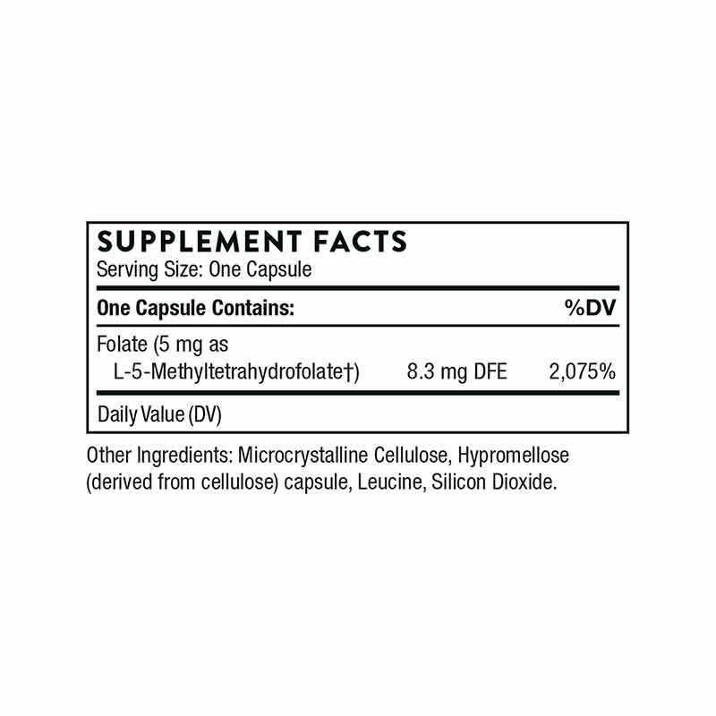 5-MTHF 5 Mg, by Thorne Research, image #3