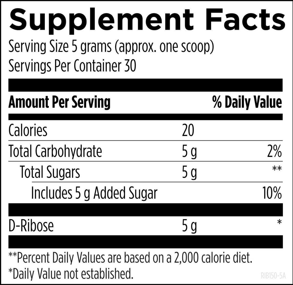 D-Ribose, 5.3 Oz, by Designs For Health